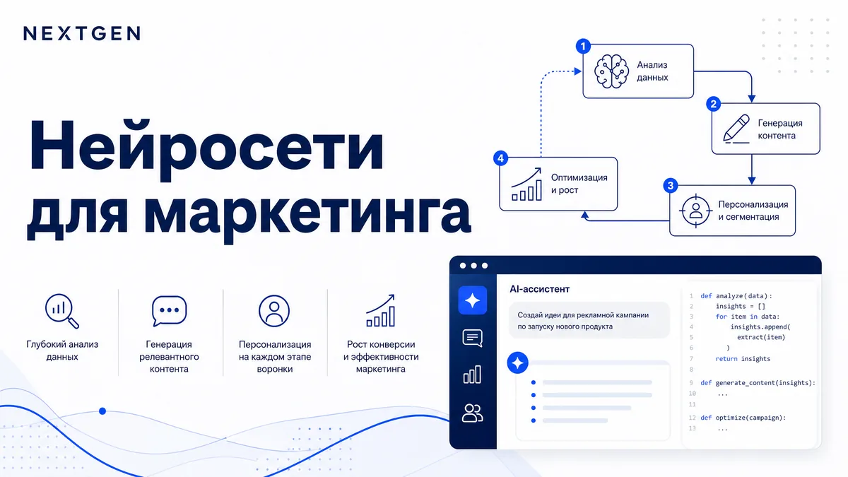 Нейросети для маркетинга: какая под какую задачу и как это автоматизировать
